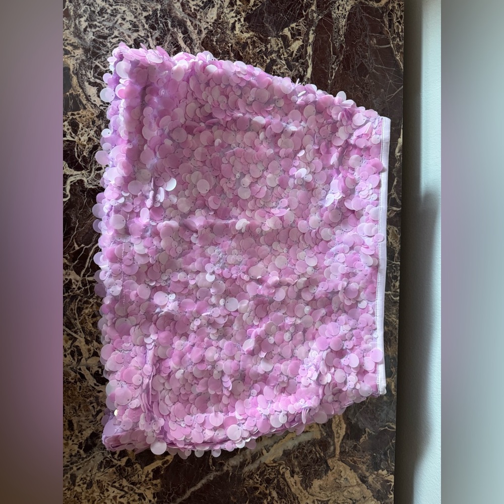 Pink Sequin Mini Skirt from ZARA size s NWT - Picture 4 of 5